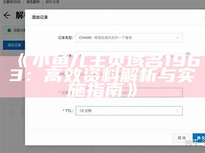 《小鱼儿主页域名1963：高效资料解析与实施指南》