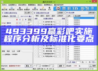 493399赢彩吧实施程序分析及标准化要点