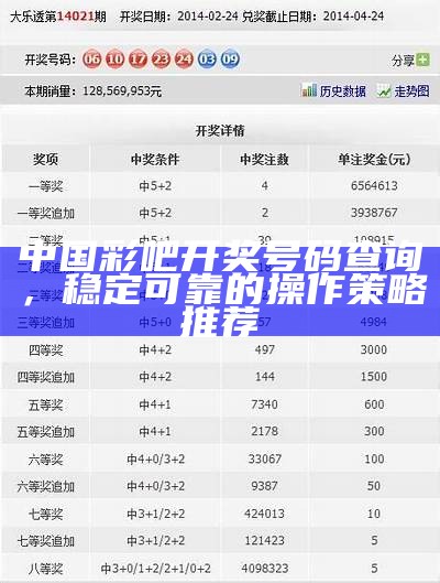 中国彩吧开奖号码查询，稳定可靠的操作策略推荐