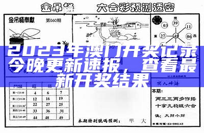 《2023年澳门开奖结果详解：专业分析与最新动态》