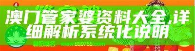 澳门管家婆资料大全,详细解析系统化说明