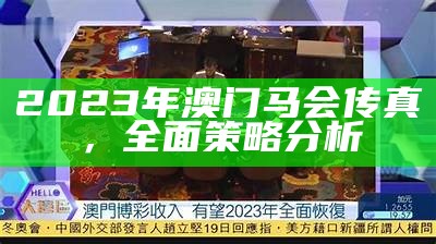 2023年澳门马会传真，全面策略分析