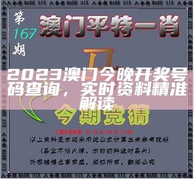 2023澳门开奖结果分析，权威解读今日彩票情况