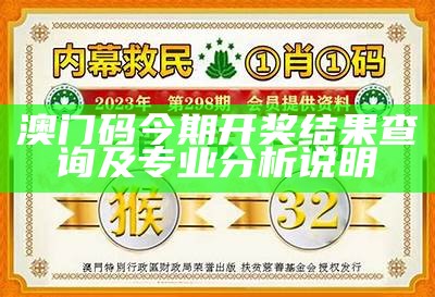 澳门码今期开奖结果查询及专业分析说明